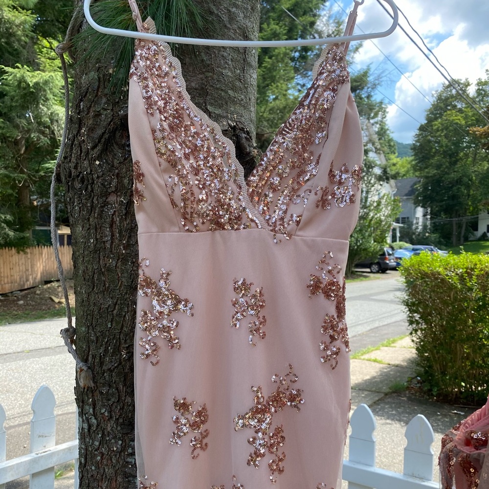 Rose Gold mini dress